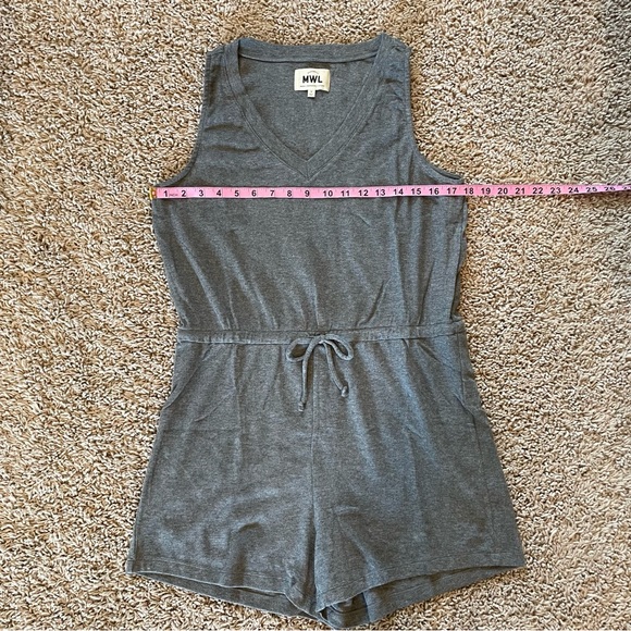 Madewell MWL Breeze Drawstring Romper Charcoal Gray Size Medium - Picture 8 of 11